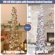 thumbnail image 3 of Árbol de Navidad SINTENILL de 6 pies con 100 luces LED, oropel plateado, 3 of 9