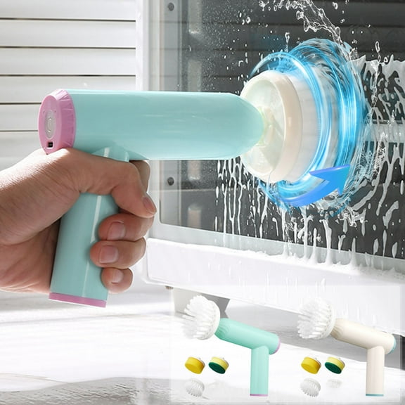 Cleaning Supplies Handheld Spin Scrubber,Electric Horsepower Shower Scrubber for Cleaning,Cordless Power Cleaning Brush with 3 Replaceable Brush Heads for Kitchen Dishes Tub Sink Tile