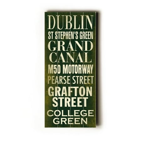 Artehouse LLC Dublin Transit by Cory Steffen Textual Art Plaque
