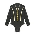 thumbnail image 5 of Alvivi Men's Mesh Long Sleeve V Neck Jumpsuit Leotard Ballroom Samba Latin Dance Costume Black L, 5 of 7
