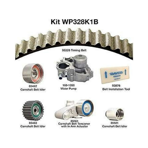 Dayco Premium T-Belt Kit w/ Water Pump, Without Seals Fits select: 2008-2013 SUBARU FORESTER, 2013-2014 SUBARU IMPREZA SE