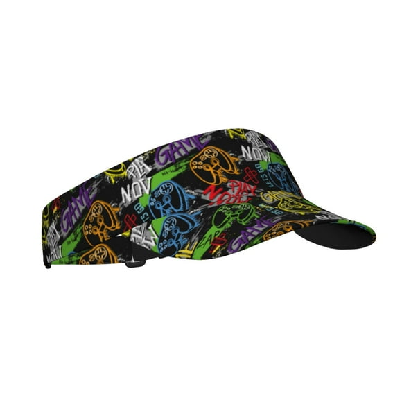Fotbe Game Joysticks Visera Deportiva con Diseño, Gorra Abierta Ajustable de Algodón para Mujer y Hombre