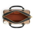 thumbnail image 3 of Coach Women's Rowan Medium Top Zip Satchel Bag in Signature Canvas with Floral Print (Tan Multi), 3 of 4
