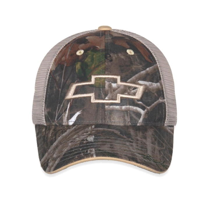 Chevrolet Performance Unstructured Mesh Back Hat, Tan, 60% Cotton 40% Polyester