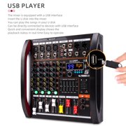 Mixer 4 Channel Mixer DSP Reverberation Effect Professional Bluetooth USB Mixer