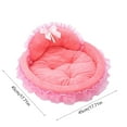 thumbnail image 4 of Pink Dog Bed Washable Princess Cat Couch Soft Plush Pet Sofa Nest Mat Snuggle Kitten Puppy Cave Beds Cute Cozy Kitten Doggy Kennel Cushion Small Medium Dogs Cats Sleeping Pad, 4 of 6