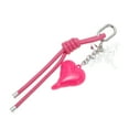 thumbnail image 5 of Unique Bargains 1 Pc Stylish Hearts Braided Rope Handbag Charm Bag Accessories Rose Red, 5 of 5