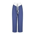 thumbnail image 3 of ameIAEA High Wiasted Palazzo Pants for Women Wide Leg Drawstring Trousers Flowy Beach Pants, 3 of 4