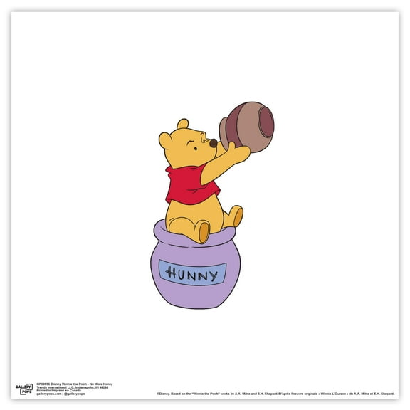 Gallery Pops Disney Winnie The Pooh - No More Honey Wall Art, Unframed Version, 12" x 12"