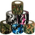 thumbnail image 4 of 6 Roll Wrap Tape Bulk (Assorted and Camouflage Colors Random) Vet First Aid Tape Self Adhesive Adherent, 4 of 8