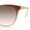 Peach - Pink, variant on Womens Oversized Cat Eye Horn Rim Inset Lens Sunglasses Black Gold - Black