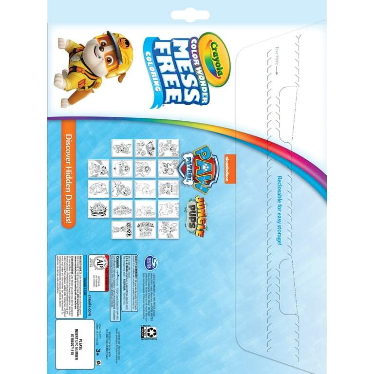 CRAYOLA Color Wonder Kreativ-Set – Paw Patrol Dschungel Pups – Fleckenfreies Malen Ab 3 Jahren – 8 Seiten + 3 Stifte – Perfekt Für Unterwegs