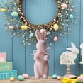 thumbnail image 7 of Easter Bunny, Easter Decorations, Easter Flocked Bunnies Figurine, Easter Spring Decoration Rabbit Set, Spring Tables Bunnies Decoration, Easter Decorating Bunnies for Home Office Party Supplies, 7 of 7