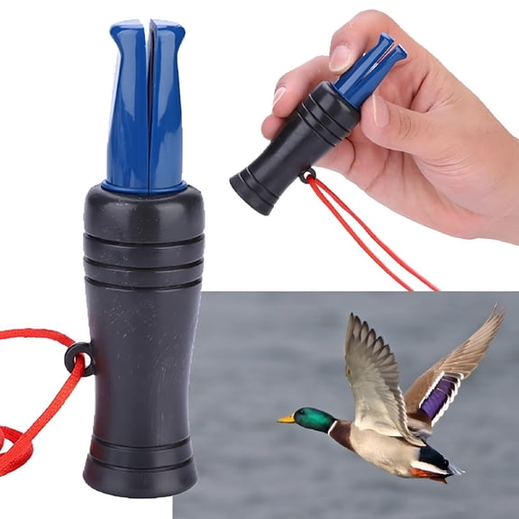 BESTSKY Duck Hunting Call Whistle Mallard Pheasant Caller Decoy Outdoor Shooting Tool, Black   Blue