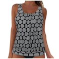 thumbnail image 1 of JAKANYQ Tankini Tops For Women Adjustable Tie Back Bathing Suits Swimsuit No Bottom Padded Unique Back Design Swimsuit, L, 1 of 4