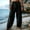 c01Black, variant on LNWUY Men's Casual Loose Baggy Pocket Pants Summer Solid Color Loose Comfort Breathable Cotton Linen Wide Leg Pants Brown XXXL
