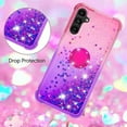 thumbnail image 5 of Clear Case for Samsung Galaxy A14 5G with Kickstand for Girls Women, Liquid Glitter Sparkle Bling Cute Case Gradient Quicksand Cover for Samsung Galaxy A14 5G JB Pink Mauve, 5 of 9