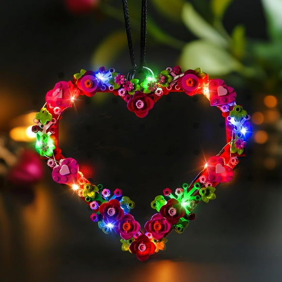 TRAHOO-Light Kit Only, Compatible with Lego Heart Ornament, Décor Lights Compatible with Lego 40638, Great Gift for Valentine's Day - Light Kit Only, Not Come with Model