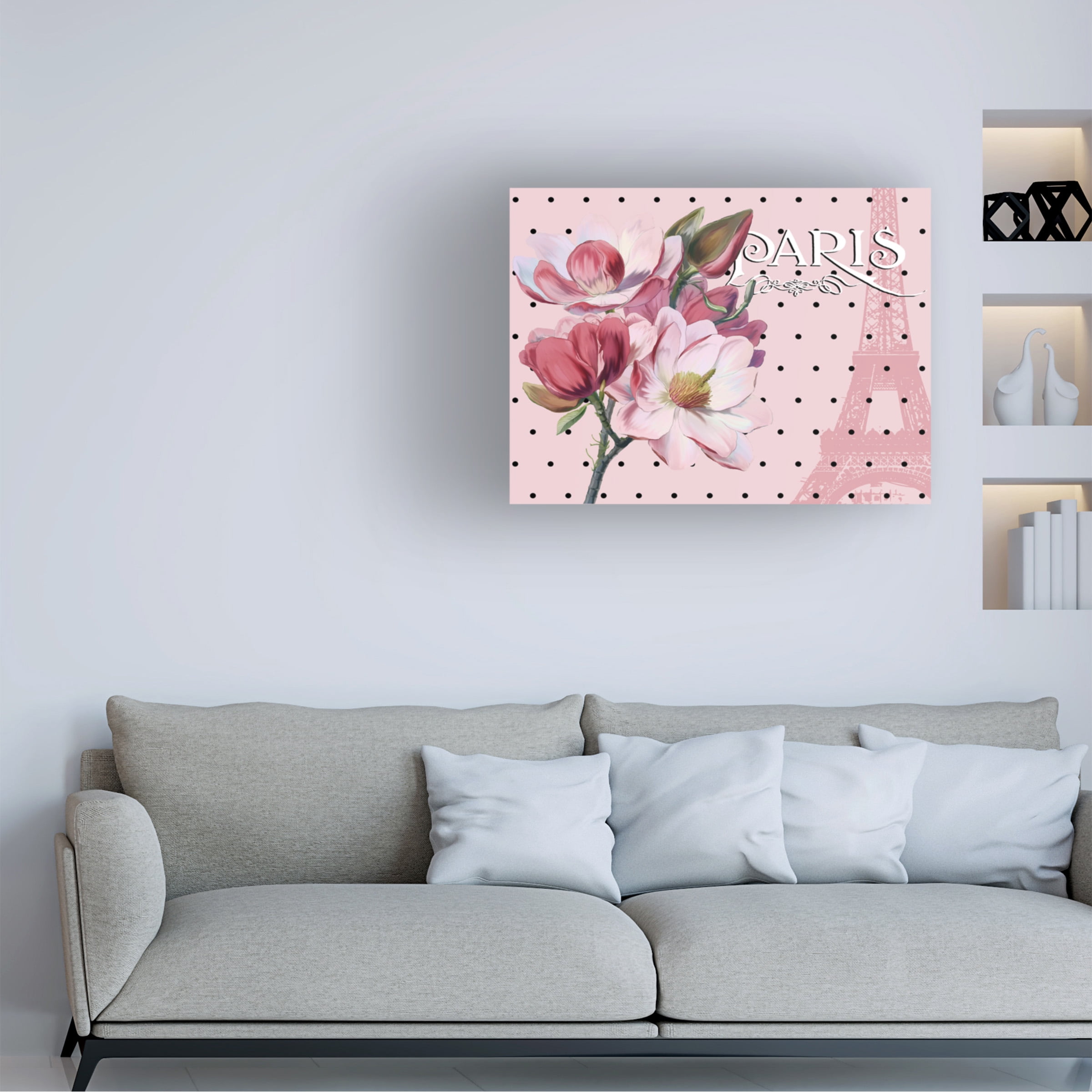 Trademark Fine Art 'Paris Magnolias I' Canvas Art by Tina Lavoie