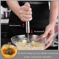 thumbnail image 3 of Batidor de huevos semiautomático prensado a mano de acero inoxidable, para batir espuma de leche, mezclar huevo líquido y salsa, blanco plateado, 3 of 4
