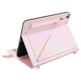 thumbnail image 5 of Colorful Handbag for iPad mini 1/2/3/4/5, Stand PU Leather Protection Cover with Crossbody Strap & Handstrap with elastic, Multi-Card Slots Cash Pocket Pen Slot Envelope Case, Pink, 5 of 10