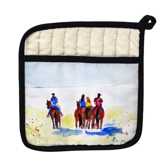 Betsy Drake PT892 Beach Riders Pot Holder
