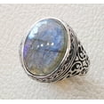 thumbnail image 6 of Labradorite Mans Ring, Natural Blue Fire Labradorite, Unisex Ring, Silver Jewelry, 925 Silver Ring, Birthday Gift, Heavy Men Ring, Arabic Design, Ottoman Style Ring, Christmas, Turkey Mens Signet Ring, 6 of 6