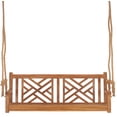 thumbnail image 4 of Teak Wood Chippendale Double Outdoor Patio Swing, 4 of 5