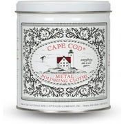 Cape Cod Polishing Metal Tin Bundle for Fine Metals | (12) 4X6 Polishing Cloths | (1) 12x12 Buffing Cloth | (1) Pair of Nitrile Gloves