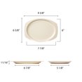 thumbnail image 2 of Excellante Nustone Tan Melamine Dinnerware Collection 9.5 inch x 6.75 inch, Rectangular Platter, Comes in Dozen, 2 of 4