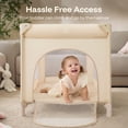 thumbnail image 4 of HARPPA Baby Playard with Bassinet,Pack and Play for Newborn,Portable Infant Playard,Beige, 4 of 7