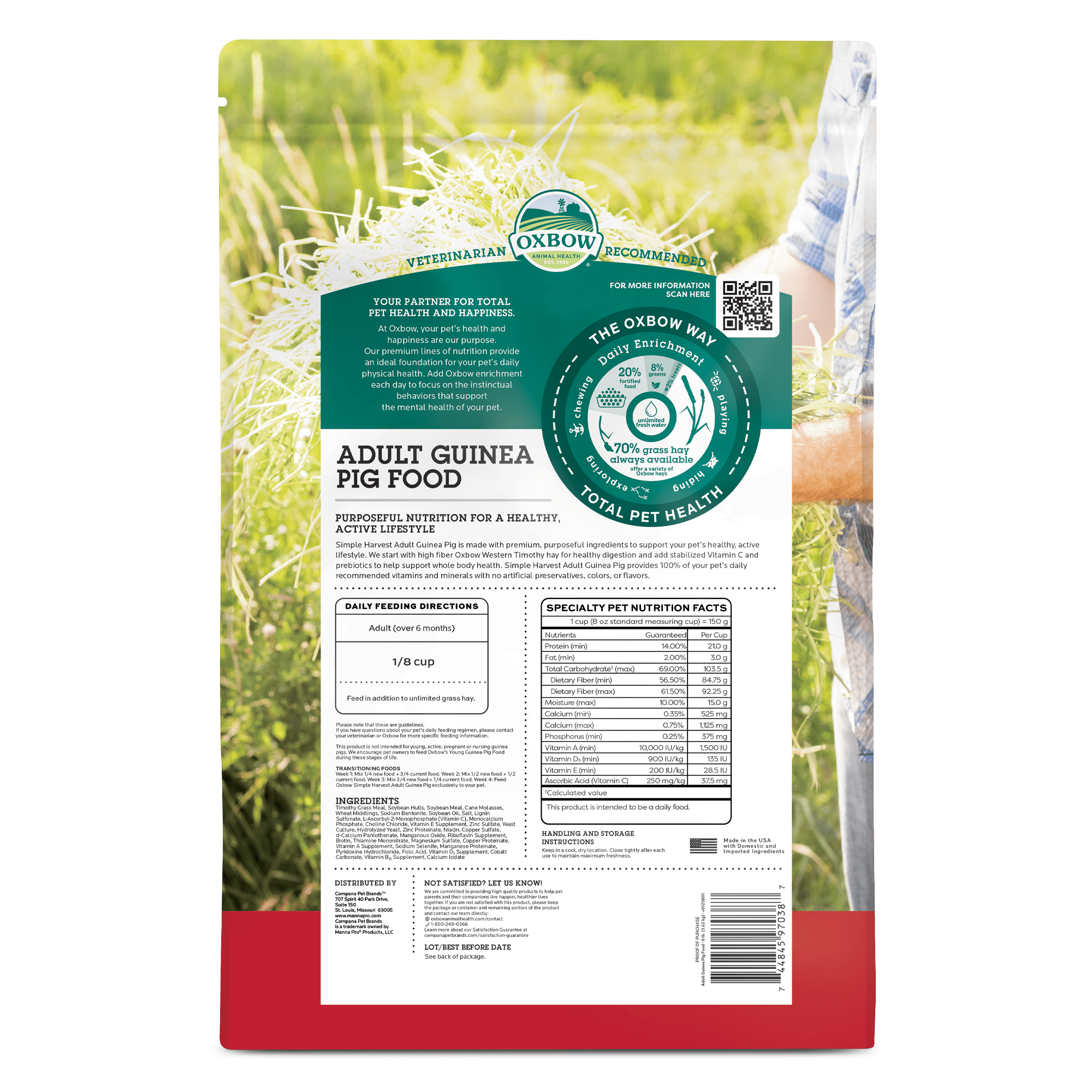 Oxbow Simple Harvest Adult Guinea Pig Food 8lb.