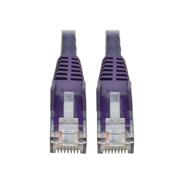 Eaton Tripp Lite Series CAT 6 (RJ45 Cat6 1 ft G(UTP) Igabit Snagless Molded Ethernet Cable M/M), PoE, Purple, (0.31 M) - Câble de Raccordement - RJ-45 (M) à RJ-45 (M) - 1 ft - UTP - - IEEE 802.3ab/IEEE 802.5 - Moulé, Sans Accrochage, Échoué - Violet