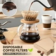 thumbnail image 5 of Cone Cup Coffee Filters 100 Count - Disposable Paper Filters for Pour Over Drip Coffee Makers, Brewer Machine, Compatible, 5 of 7