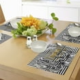 thumbnail image 4 of Ambesonne Flower Place Mats Set of 4, Exotic Petals Butterfly, Standard Size, Black White Pale Coffee, 4 of 6