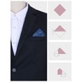 thumbnail image 3 of INSPIRE CHIC Men's Pocket Squares Flower Patterned Handkerchiefs with Solid Trim for Wedding Party Navy Blue One Size, 3 of 4