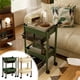 thumbnail image 1 of Carrito de Almacenamiento Multicapa con Ruedas, Organizador Móvil de Plástico con Ruedas de 62 X 32,5 X 25 Cm, Mueble de Cocina y Salón de 4 Cajones En Beige/Verde., 1 of 6
