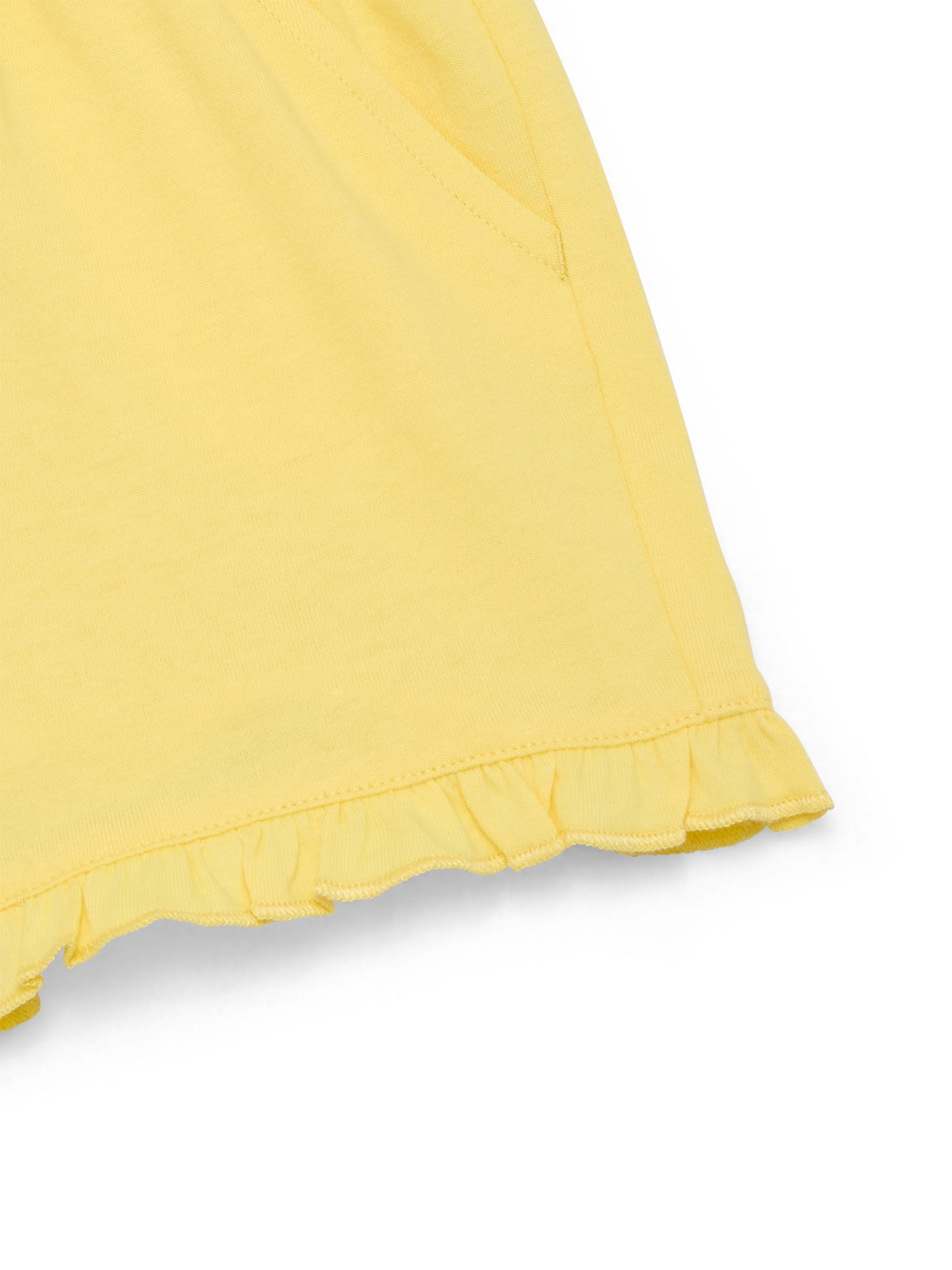 Wonder Nation Toddler Girls Ruffle Hem Shorts, Sizes 18M-5T
