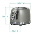 thumbnail image 5 of West Bend Retro-Styled 2-Slice Toaster with 4 Functions and 6 Settings, in Gray (TTWBRTGR13), 5 of 15