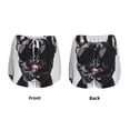 thumbnail image 3 of Balery Cool French Bulldog Wine Pantalones cortos deportivos para mujer con forro y dos bolsillos, elásticos, para entrenamiento, gimnasio, yoga-XX-Large, 3 of 7