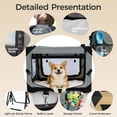 thumbnail image 3 of Petsee Collapsible Dog Crate - Portable Travel Kennel for Extra Large Dog, 4-Door Pet Crate with Mesh Windows, Indoor & Outdoor, Beige & Gray, 3 of 8
