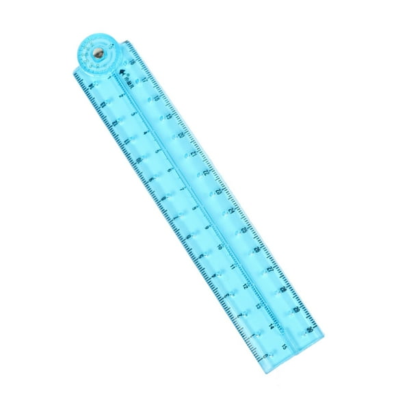 lixuesong Clear Folding Ruler Straight Ruler Math Drawing Ruler Measuring Tool for Student Teacher Measuring length 0-30cm/0-12In