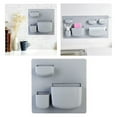 thumbnail image 4 of Rongfmy 1PC Self-Adhesive Wall Rack Bookshelf Remote Holder Refrigerator Kitchen Storage Blue Gray B, 4 of 8