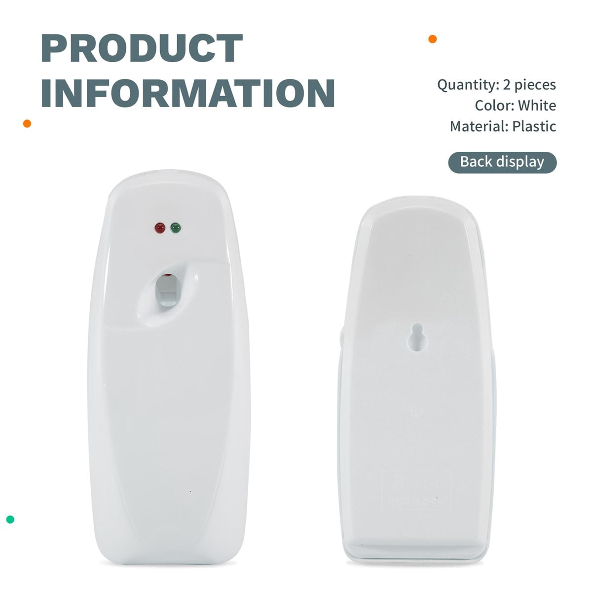 Automatic Air Freshener Dispenser 2-Pack,Auto Air Freshener Sprays Dispenser Wall Mounted for Commercial & Home Use