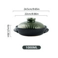 thumbnail image 2 of Large Korean Ceramic Bowl with Lid and Platter, Sizzling Hot Pot for Dolsot Bibimbap, Soup, Casserole, Rice, 2 of 6