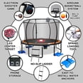 thumbnail image 2 of TruJump PRO MULTIPLAY Trampoline 15FT with Curved Pole Enclosure, SafeDunk Basketball System, LED Shooter Game, Water Anchors, Flashing Light Mat, and Phone Pouch, ASTM, 2 of 10