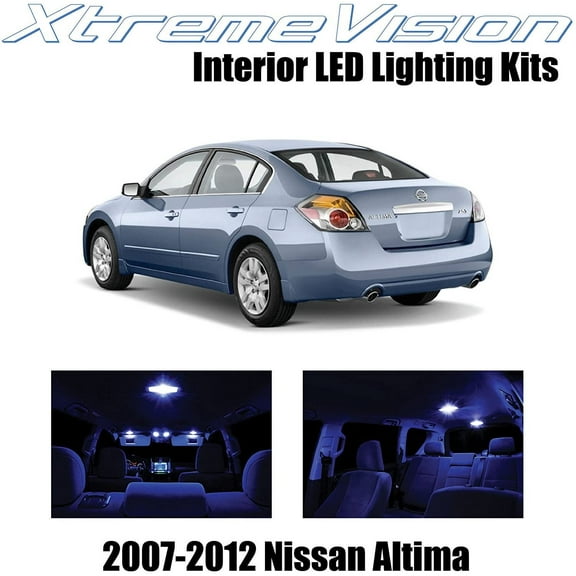 XtremeVision Interior LED for Nissan Altima Sedan 2007-2012 10 pcs Blue Interior LED Kit Installation Tool Tool