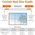 thumbnail image 2 of Basics Adjustable Room Darkening Blackout Curtain Rod, 48" to 88", Nickel, 2 of 7