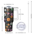 thumbnail image 2 of Colorful Halloween Icons Pattern Tumbler with Handle and Lid,40oz Double Wall Vacuum Insulated Tumbler,Cups Gift for Women and Men, 2 of 7