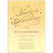 Starry Script Baby Invitation